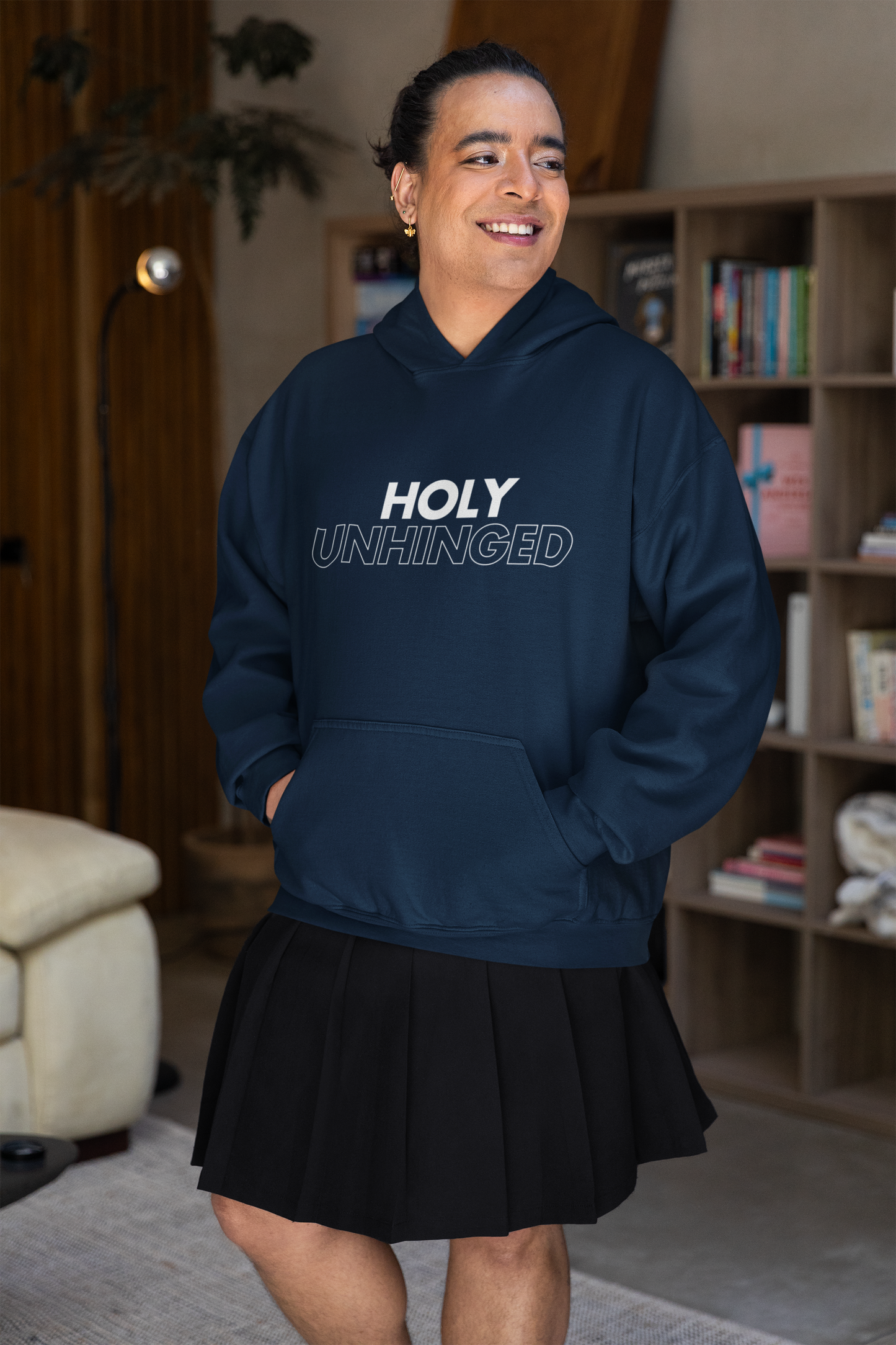 HOLY UNHINGED Hoodie – Bold Faith-Based Unisex Graphic Hoodie